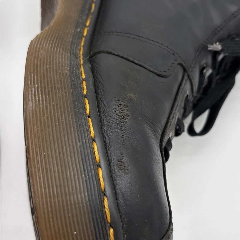 Vintage Y2K Dr. Martens Chunky Black Leather Boots 8346 Men Size 8 BLEMISH